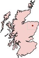 Ardmore marked on a Scotland map